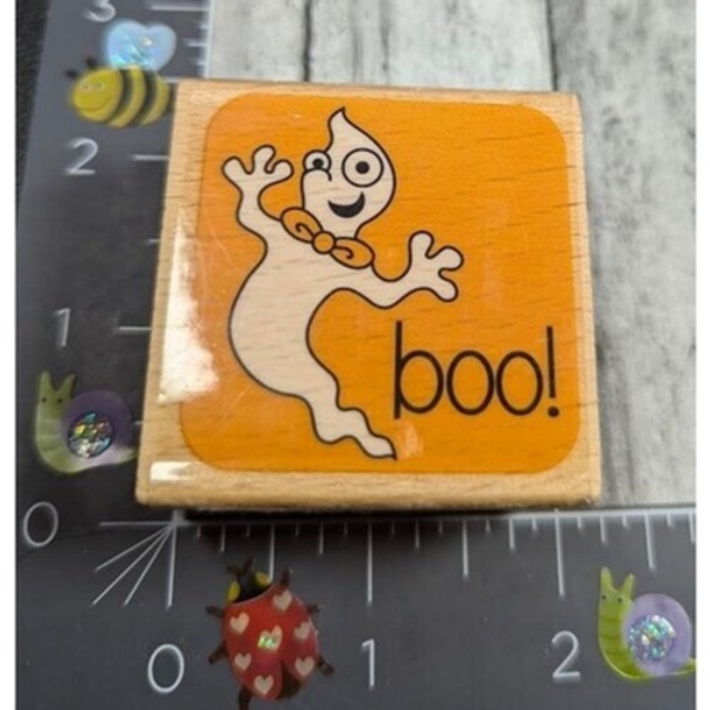 Studio G Boo Ghost Rubber Stamp Wood #B25